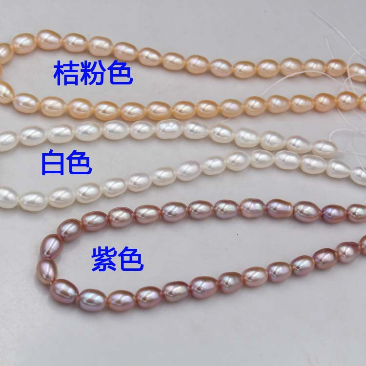 1052 Natural Freshwater Pearls 4-9mm Strong Light Rice Beads DIY Accessories