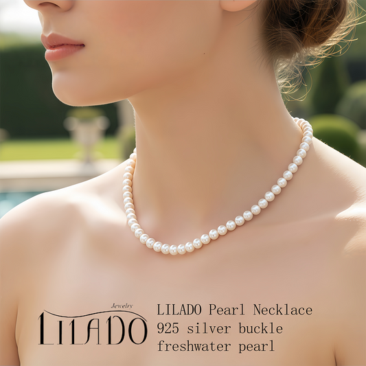 Natural Freshwater Pearl Necklace Gift for Mother