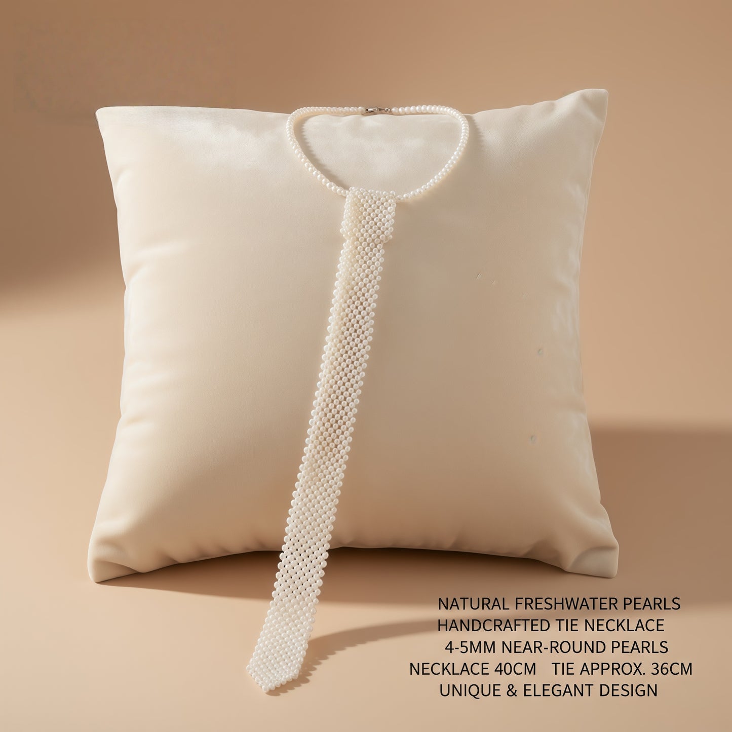 Hand-woven pearl tie