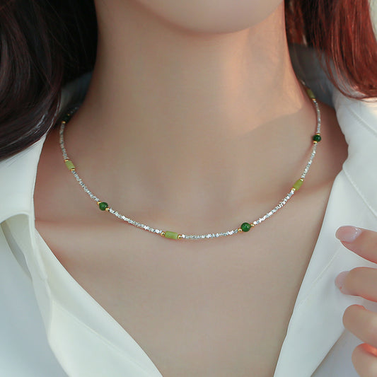 S925 sterling silver silver necklace for women