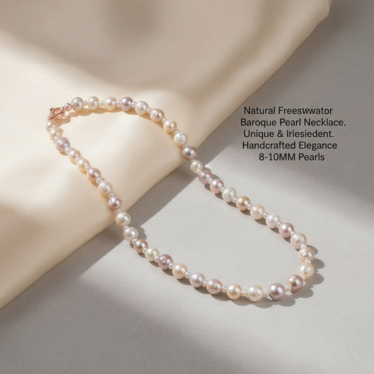 Natural Freshwater Pearl Necklace Baroque Mixed Color