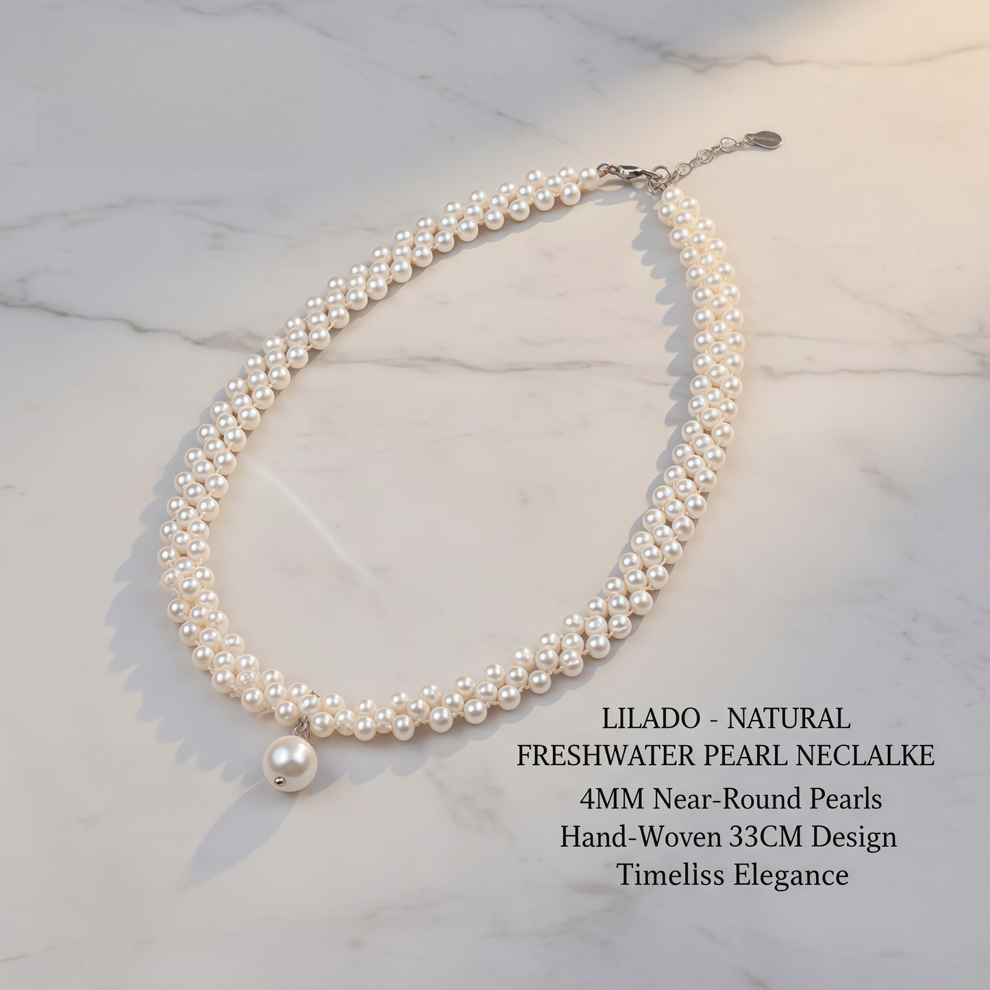 925 silver natural pearl choker