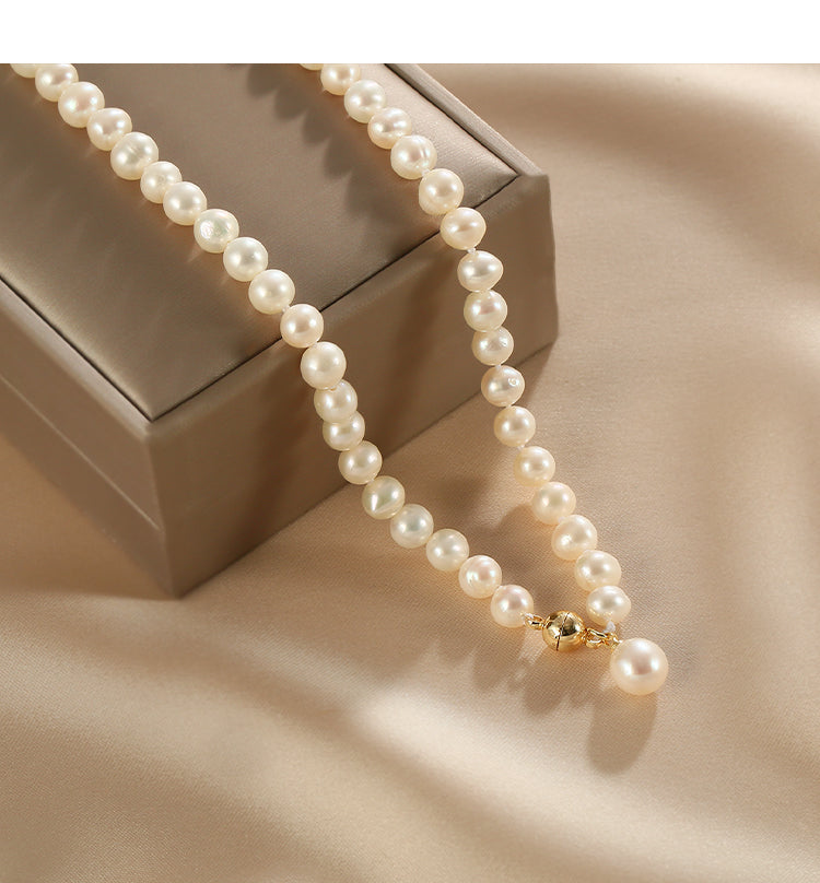Freshwater Pearl Necklace Women's Cheongsam Neck Chain Sweater Chain