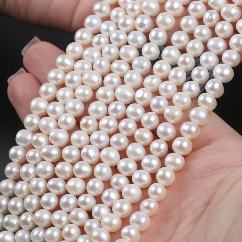 6-7mm AA Grade White Small Potato Shape Loose Pearl for Jewelry Making