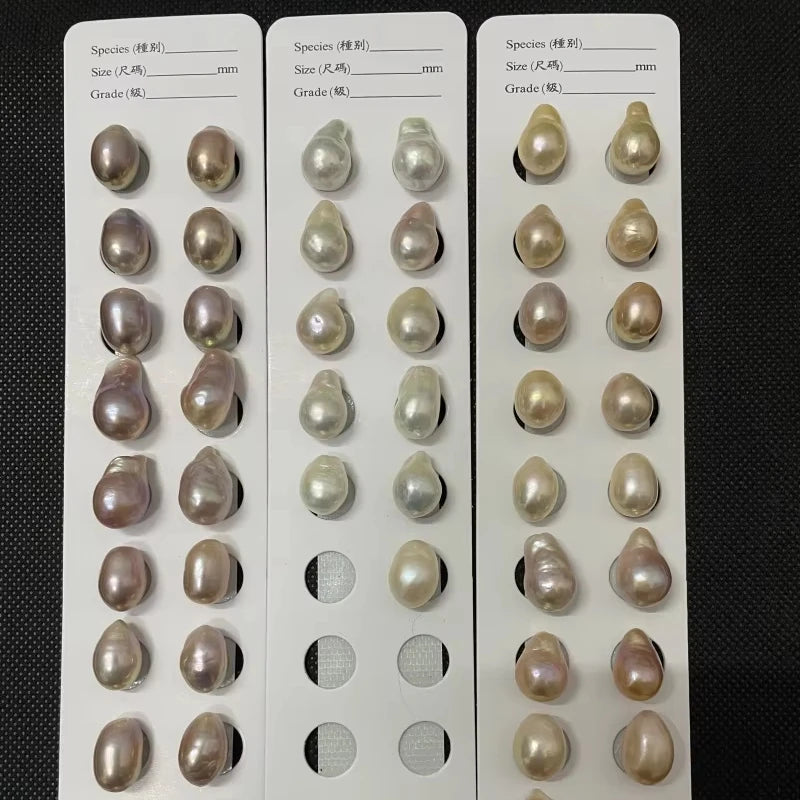 High Quality 3A Baroque Freshwater Pearl Necklace 9-13mm White Purple Beads Small Size Loose Jewelry Wholesale Jewelry Making