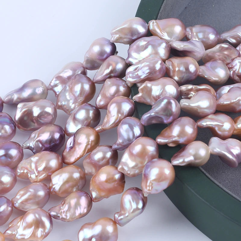 13-18mm Natural Fire Ball Natural Purple pink Big Baroque Pearls for Jewelry Making