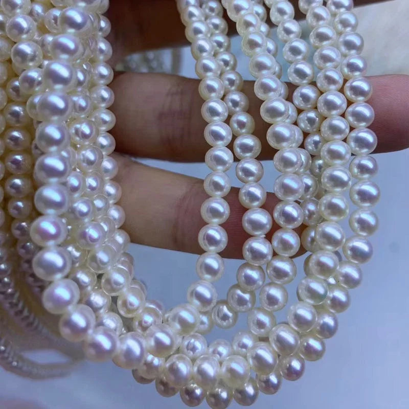 Factory Price Large Natural Pearls 8-8.5mm 3A Grade High Quality Natural Freshwater Loose Round Pearls Beads for Necklace