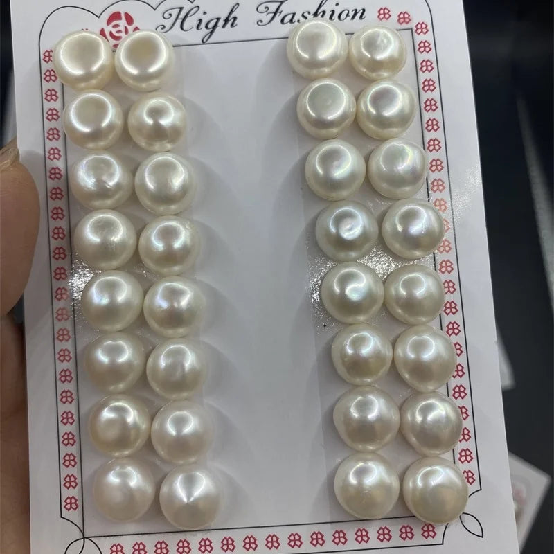 Natural Freshwater Pearl Beads White 2.5-10mm Luster Button Pearls for Jewelry Making