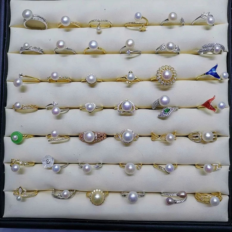Zhuji Cultured Natural Freshwater Pearls 2A Quality Bulk Wholesale Price Half Drilled Round Pearls for Earrings Rings
