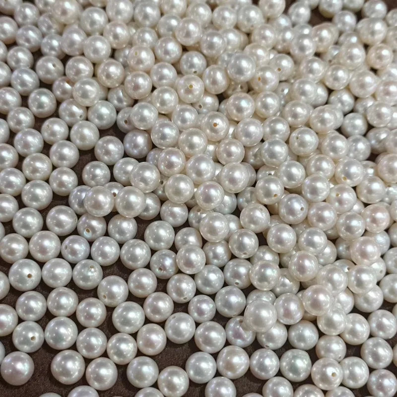 China Cultured Loose Pearl 3a Round Half Hole 6mm 7mm 8mm Natural Freshwater Pearl for Jewelry Production