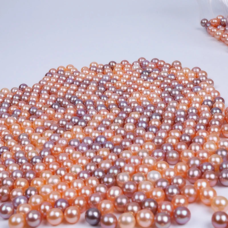 High Quality 5.5-8mm 3A Round White Freshwater Pearl Beads Natural Cultured Loose Pearls for Jewelry Making