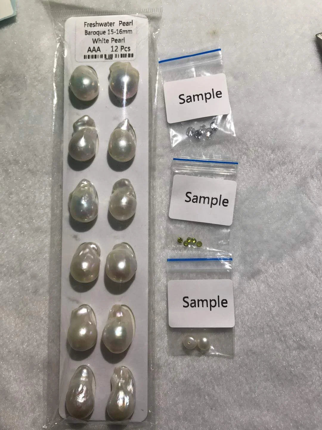 Wholesale 3A High Luster 15-16 mm High Quality Different White Color No Hole Half Drilled Natural Baroque Loose Pearl