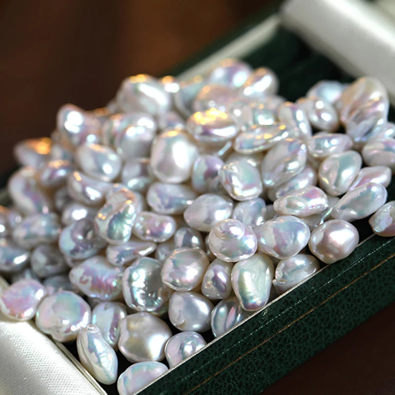 Wholesale 11-12mm Natural Fresh Water Pearl Double Side Luster White Color Profiled Baroque Loose Bead Baroque Pearl