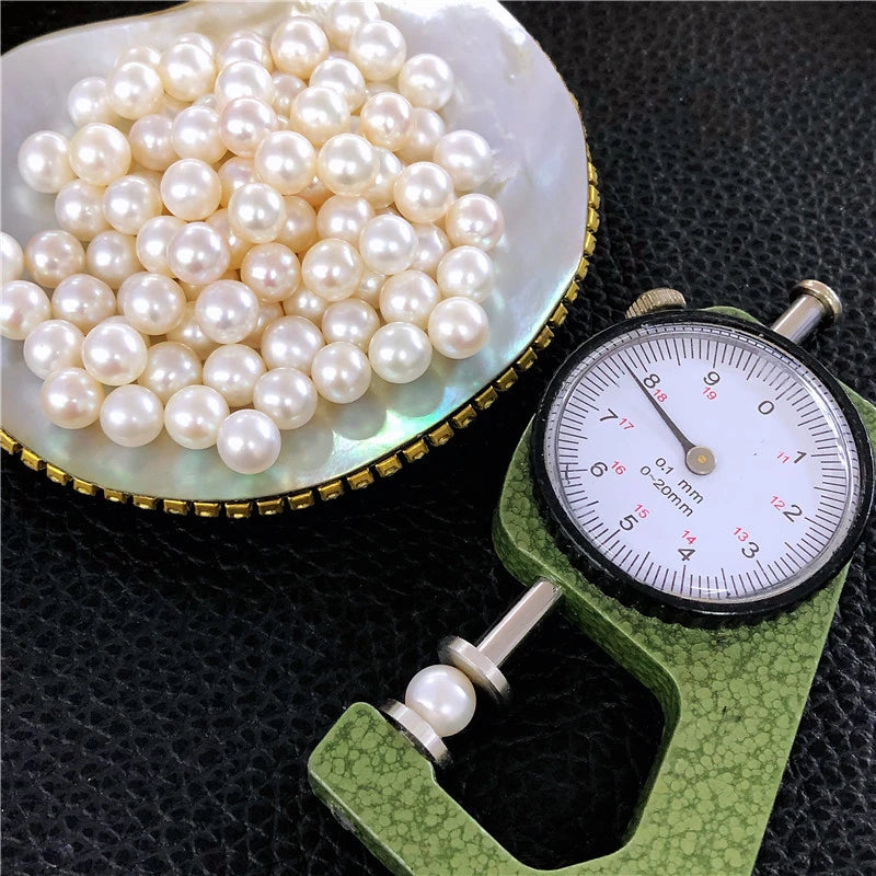 Wholesale 3A White Color Real Round Freshwater Loose Pearls Natural for Jewelry Making