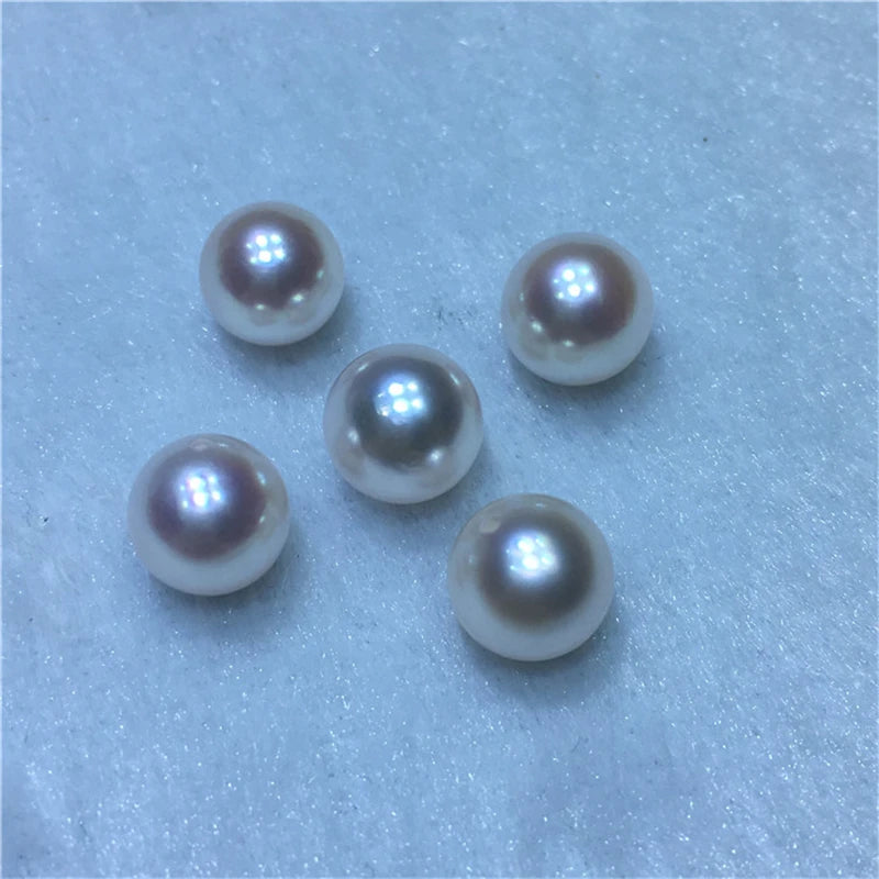 Half Drilled White pink Purple Natural Color Round Pearl Jewelry Wholesalers Natural Freshwater Loose Pearls for Jewelry
