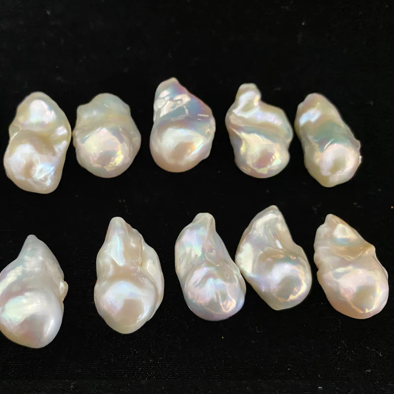 Irregular Shape Baroque Loose Pearl 10mm 15mm 16mm White/pink/purple High Luster Freshwater Pearl for Baroque Pearl Stud