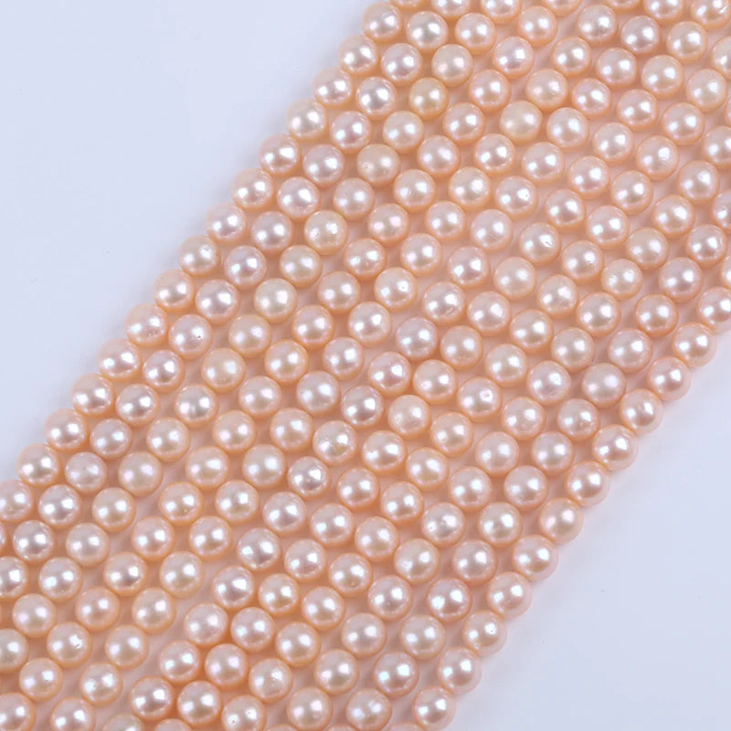 7.5-8mm AA Grade Natural pink Round Pearl Natural Freshwater Pearl for Jewelry Making