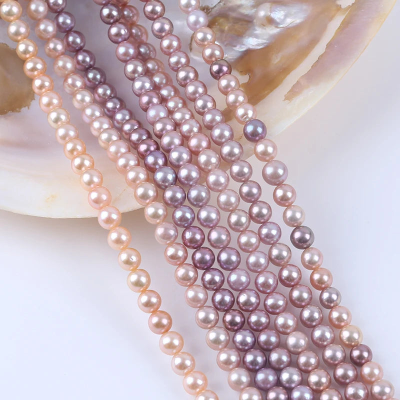 7-8mm AA Grade Natural Color Round Pearl Natural Freshwater Pearl for Jewelry Making