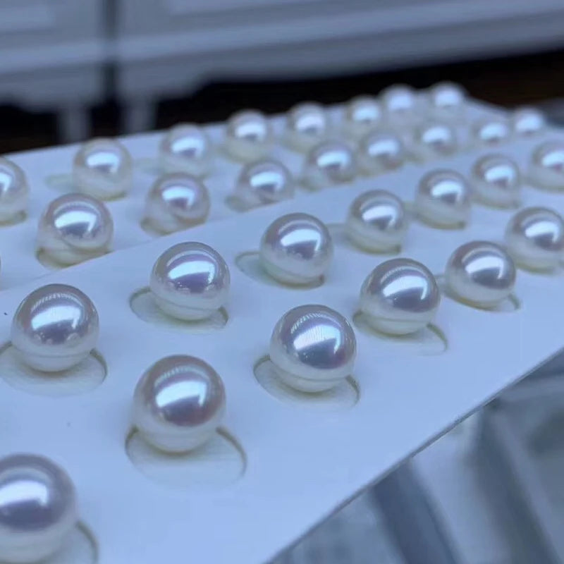 Half Drilled White Purple Natural Color Round Pearl Jewelry Wholesalers Natural Freshwater Loose Pearls for Jewelry
