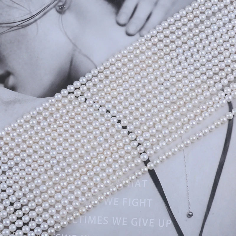 4-5mm Round Shape Freshwater Natural Round Pearls for Jewelry Making
