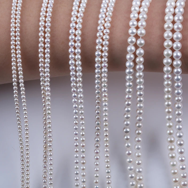 2.5-6mm AAA Grade White Color Round Pearl Natural Freshwater Pearl for Jewelry Making