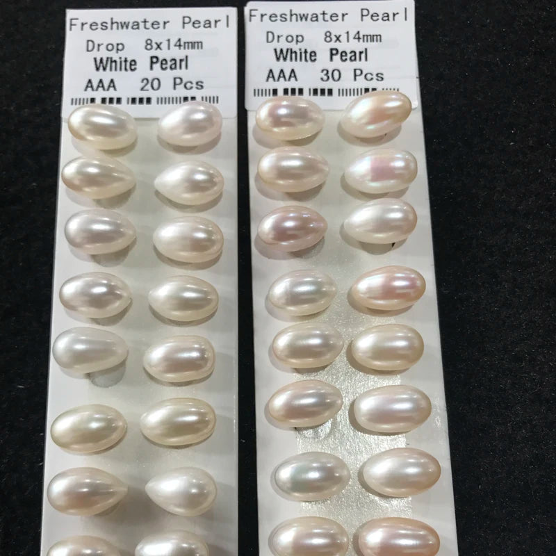 Hot Natural Freshwater Pearl Rice Shaped Oval Pearl Loose Pearl for Jewelry Earring Necklace Making