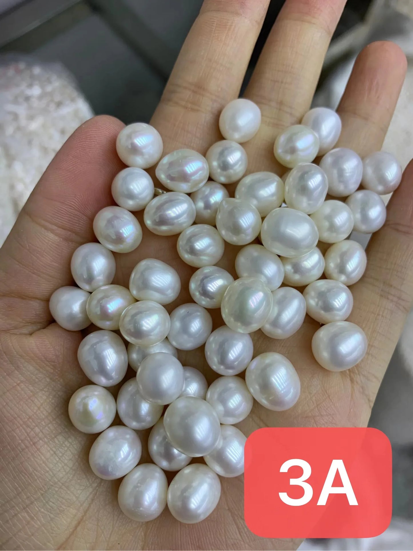 White Drop Pearl 5-10mm Half Hole 3A 4A Grade Loose Natural Freshwater Pearls for Necklaces Making Natural Pearl Jewelry