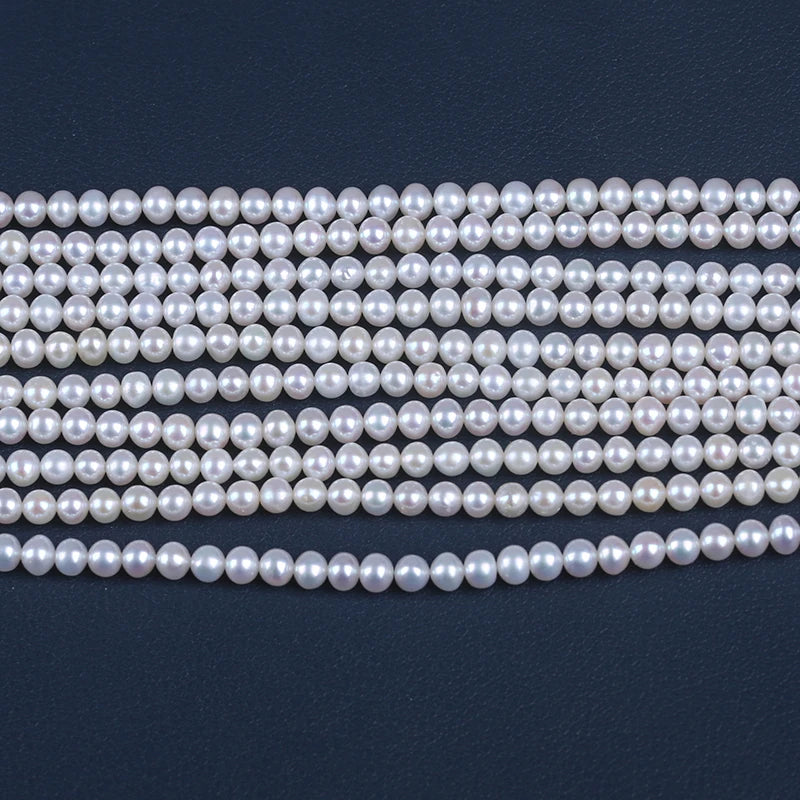 3-4.5mm Round Shape Freshwater Natural Round Pearls for Jewelry Making