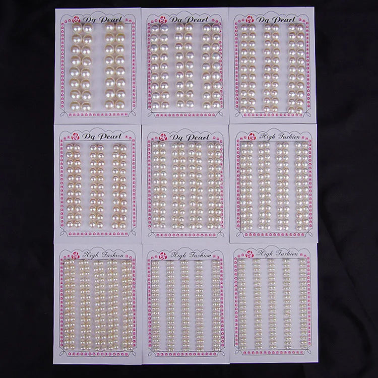 Zhuji High Quality White Freshwater Pearl Earrings 3A 4A Small Size Half-Hole Production Loose 5mm 2mm 8mm Sizes for Wholesale
