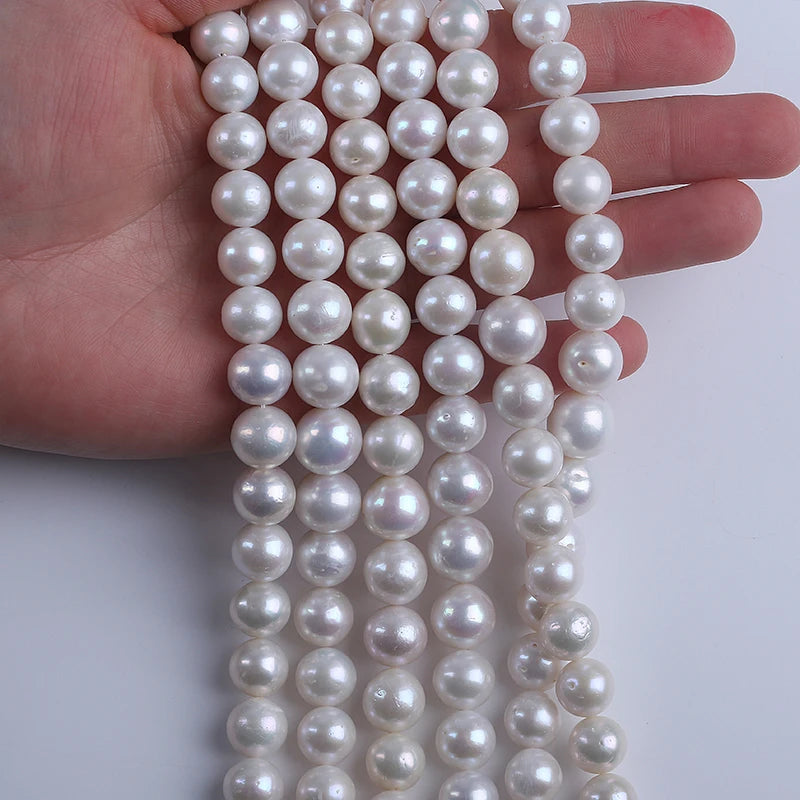 10-12mm A-AAAA GRADE High Quality Natural Edison Round Freshwater Pearl for JEWELRY MAKING