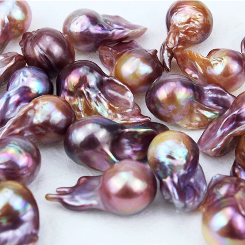 Zhuji Irregular Baroque Freshwater Pearl 15mm-16mm Big Size Different Color Loose Freshwater Pearl for Making Earrings