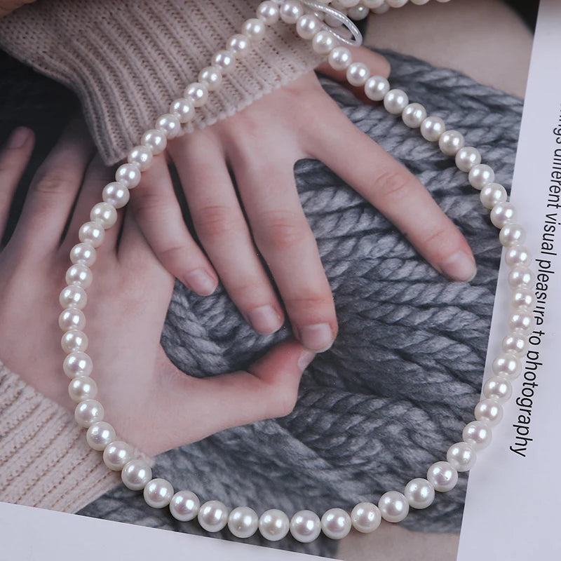 7-8mm AA Factory Price Wholesale High Quality Freshwater High Natural Round Pearls