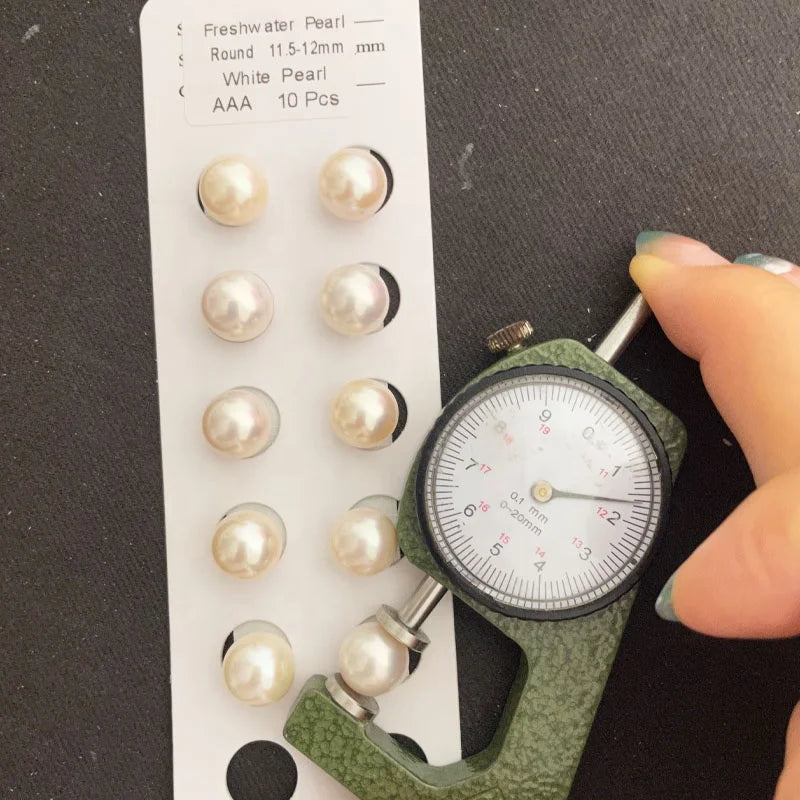 2-11.5mm Different Size Round White Loose Pearl with No Hole 3a Grade Wholesale Price Natural Freshwater Pearl Beads