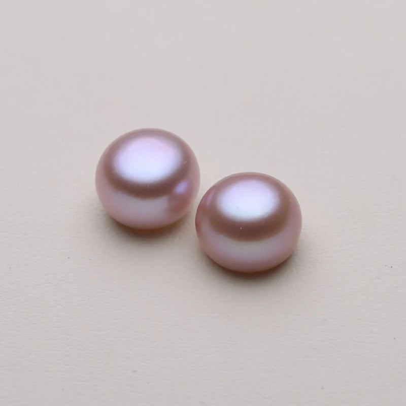 Wholesale China Cultured Button Shape Pearls 6mm 7mm 8mm Loose Half Hole Natural Freshwater Pearls