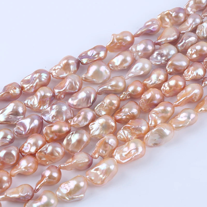13-18mm Natural Fire Ball Natural Purple pink Big Baroque Pearls for Jewelry Making