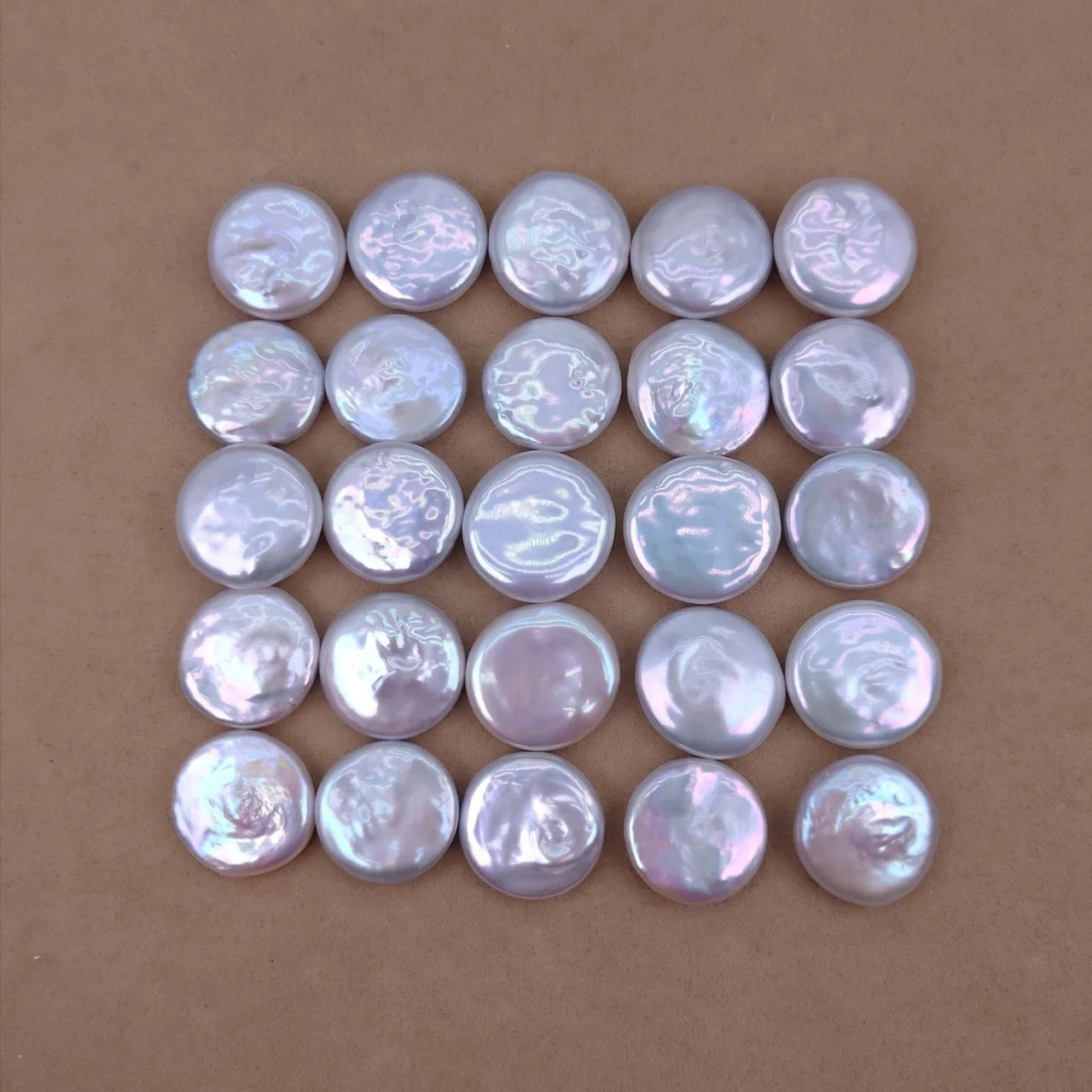 Natural Freshwater Pearl Loose Coin Beads No Hole White Pink Purple Coin Pearl Bead for Jewelry Making