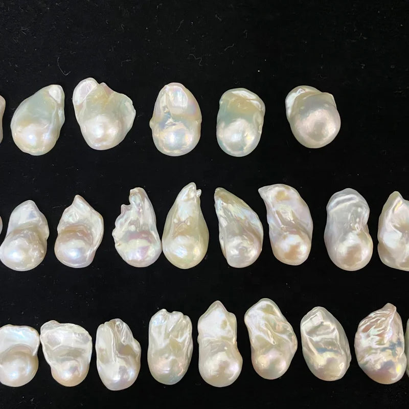 Natural Freshwater Pearl 3A+ Glare Flawless Loose Beads Jewelry DIY Button Pearl Necklace Bracelet Jewelry Accessories