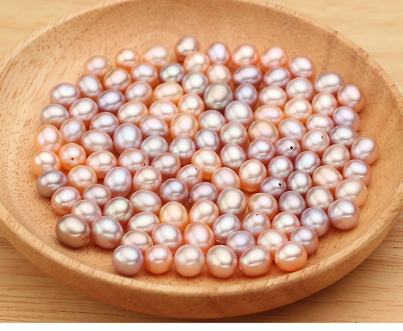 100%real Freshwater Pearl 2a Perfect Half Hole Button Pearls Wholesale Low Price White pink Purple Natural Pearl for Ring Making