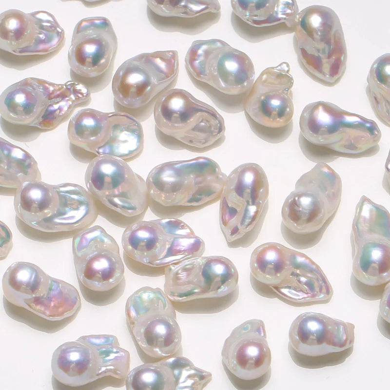 Wholesale Price 15-20mm Large Size Genuine White Fresh Water Pearl Loose Irregular Baroque Pearl for Making Jewelry