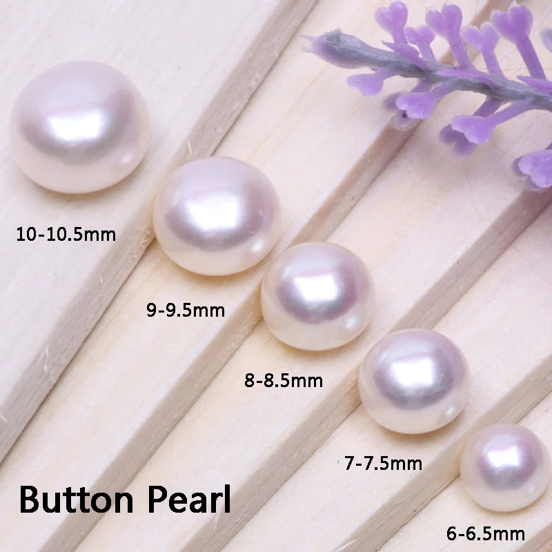 2-8mm Natural Real Beads Pearl Wholesale Price Half Drilled Freshwater Pearl Button Pearl for DIY Jewelry