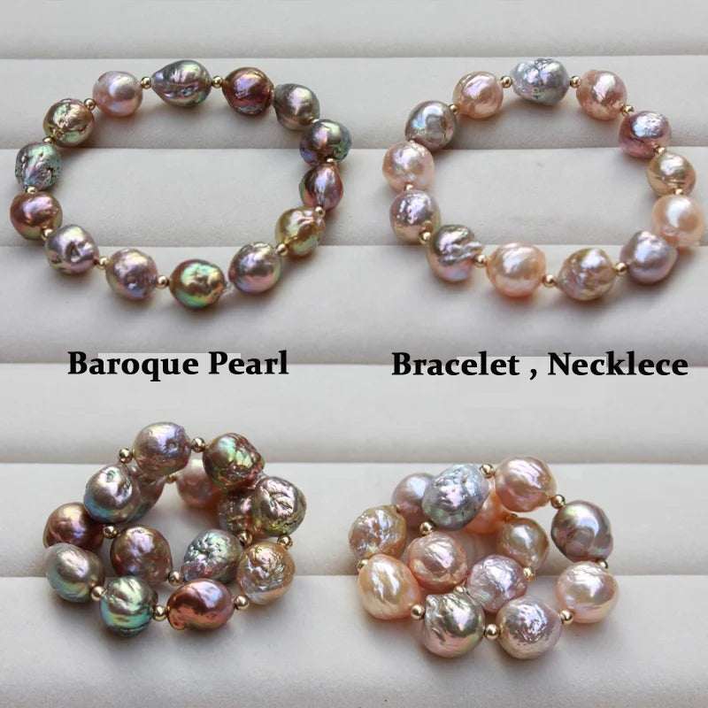A High Quality Wholesale Price Irregular Shape 9-12mm Loose Pearls Large Size Nucleated Baroque Freshwater Pearl