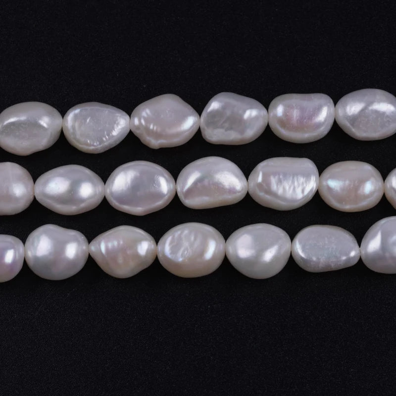 5-6mm AAA Grade Wholesale Natural White Freshwater Baroque Loose Pearls Strand