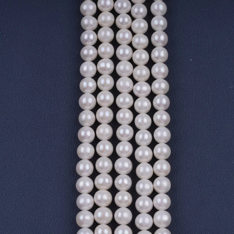 16inch 8-8.5mm AAAAA Grade High Quality White Round Shape Natural Freshwater Pearl Beads for Jewelry Making