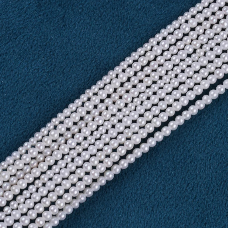 2.5-4.5mm High Quality Round Shape Freshwater Natural Round Pearls for Jewelry Making