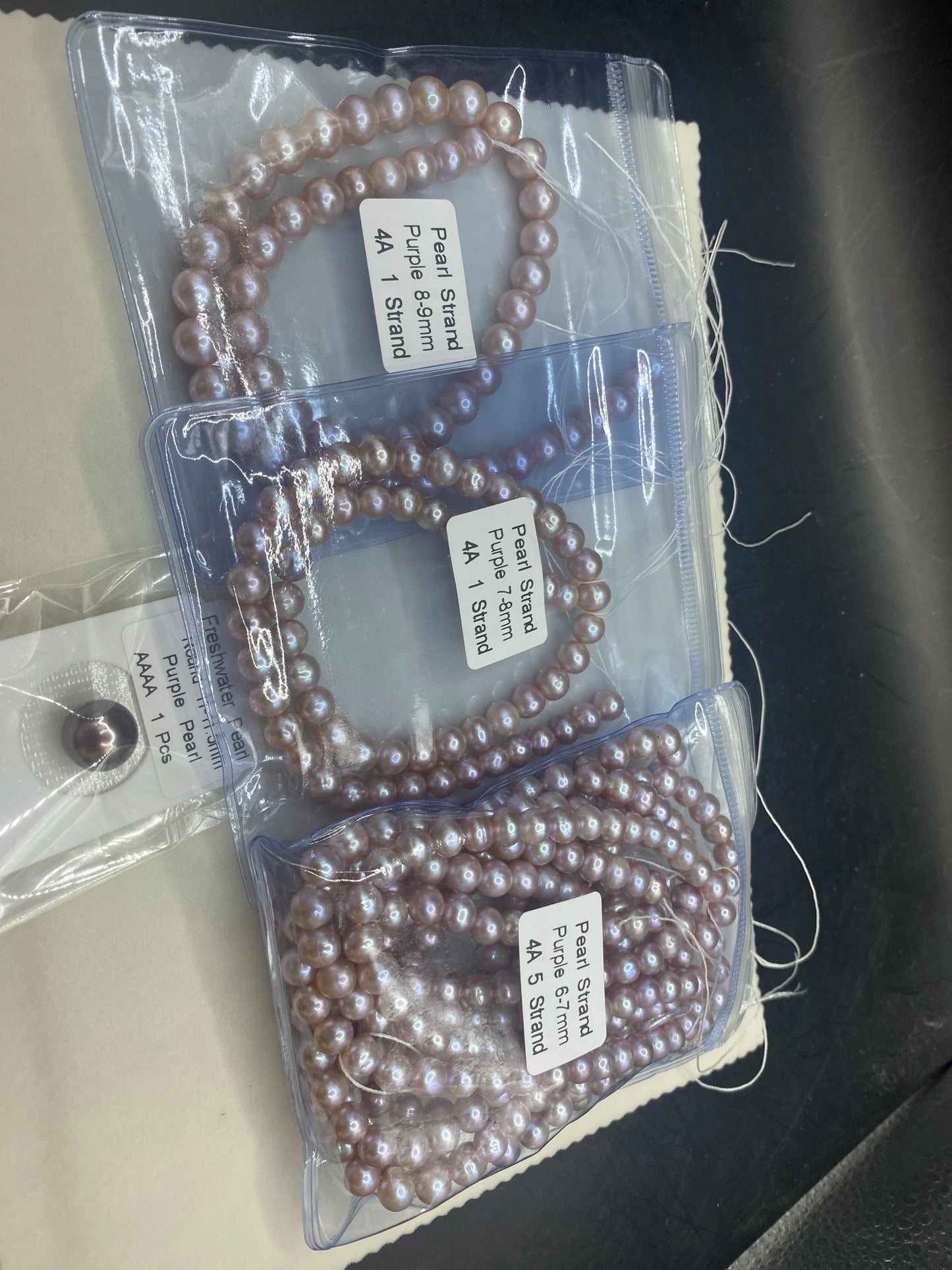 6-7mm 7-8mm Natural Purple Color Freshwater String and No Hole 11-11.5mm Purple Round Pearls for Jewelry Making