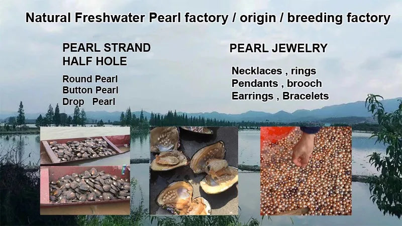 Wuzhou 4A White/Purple/Pink Fresh Water Pearls 1/2 Hole Half Drilled Loose Natural Freshwater Pearls