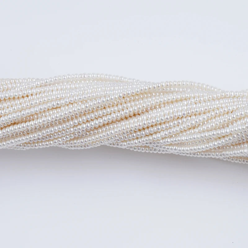 3.5-4mm AAA Grade Loose White Natural Freshwater Button Beads Pearls for Jewelry Making