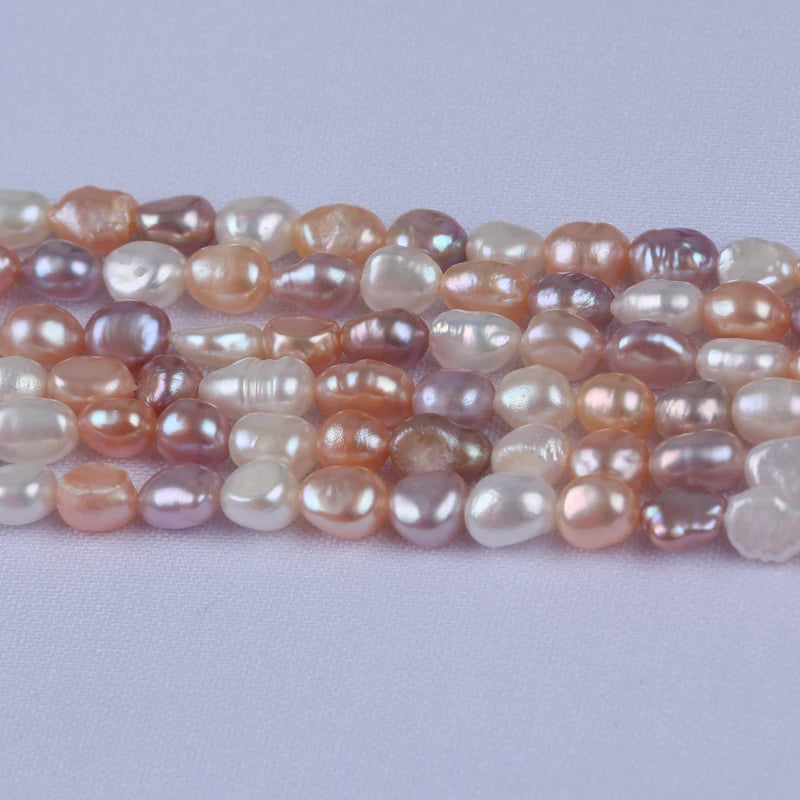 6-7mm AA Grade Natural Baroque Freshwater Pearl Beads for Jewelry Making