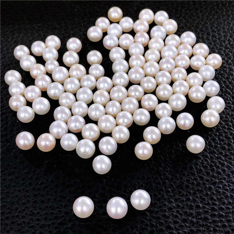 Wholesale 3A White Color Real Round Freshwater Loose Pearls Natural for Jewelry Making