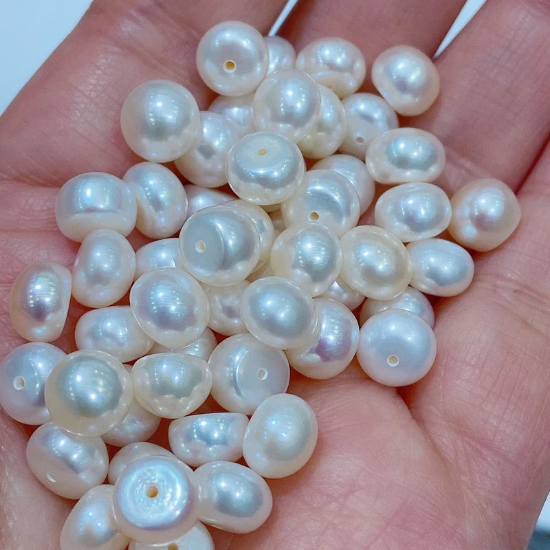Zhuji 3A High Quality 2.5mm-10mm Natural Freshwater Pearl White /pink/purple Loose Button Shape Pearl for Making Jewelry